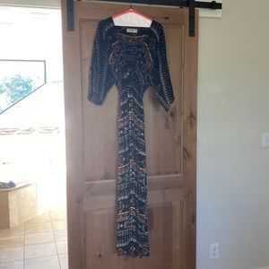 black and brown patterned jumpsuit